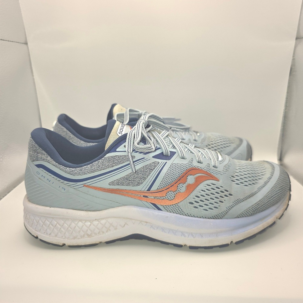 Saucony Omni 19 Womens Running Shoes Light Blue Silver Copper S20592-25
